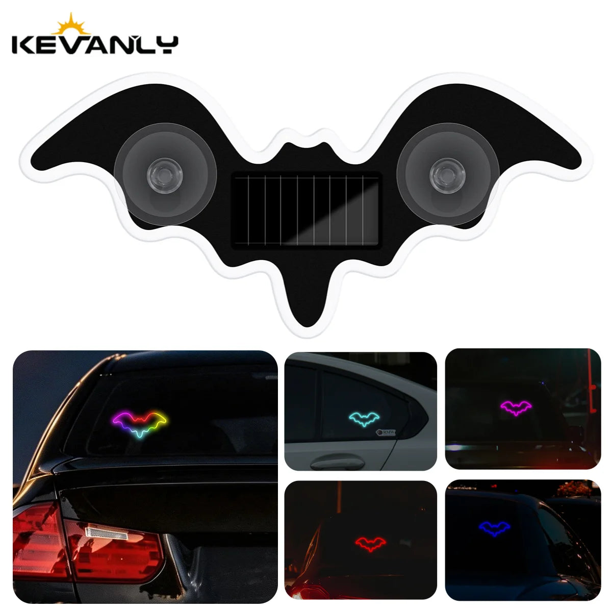 Bat-shaped Universal Solar Power Atmosphere Light Dynamic Gr
