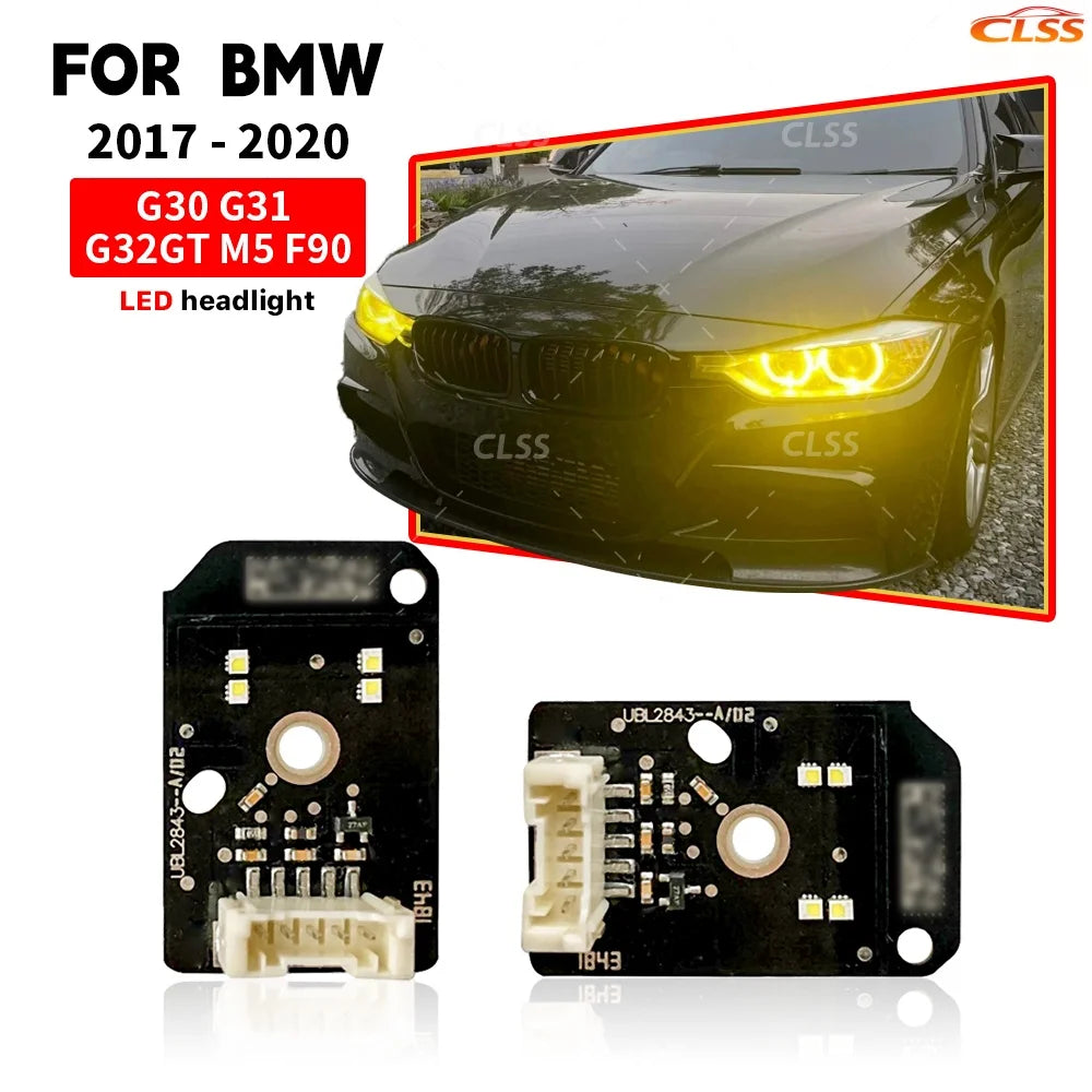 DRL Board Angel Eye Non-RGB For BMW 5 Series G30 G31 F90 M5 G38 2017-2020 LED Headlight Daytime Running Light