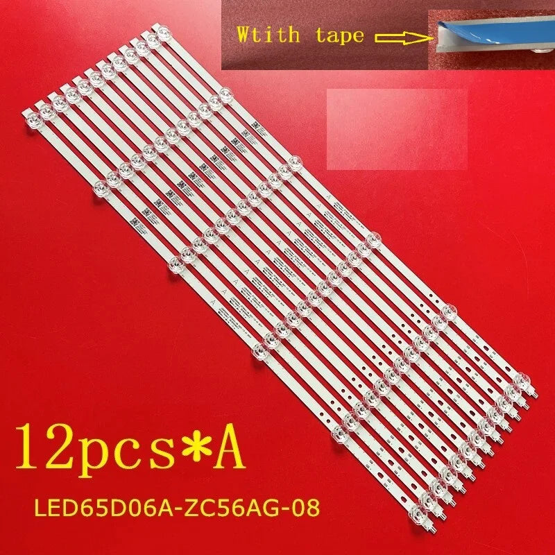 LED Backlight Strip for 1set LED Backlight Strip 6LED For Onn 100012587 LED65 D06A-ZC56AG-08 2020-02-27 6S1P