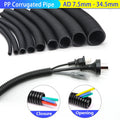 1 10m PP Insulated Corrugated Split Loom Tube AD 7.5/10/11.6