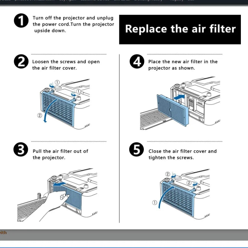 ELPAF40 Projector Air Filter Fit for Epson EB-1420Wi EB-1430