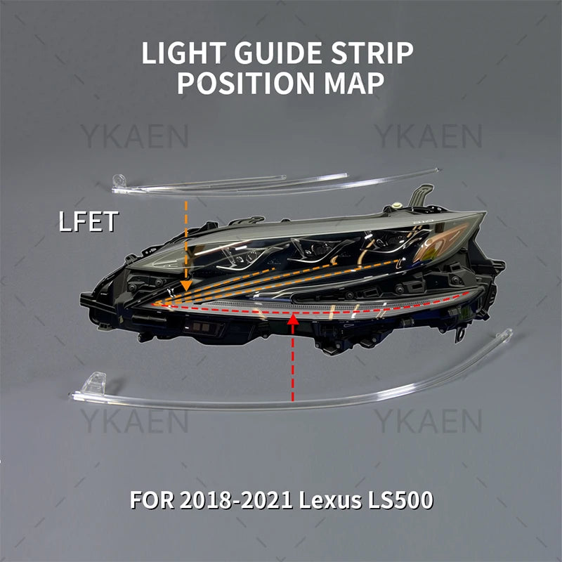 Angel Eyes DRL Chip Boards Headlight Daytime Running Light Tube Light Guide Strip for Lexus