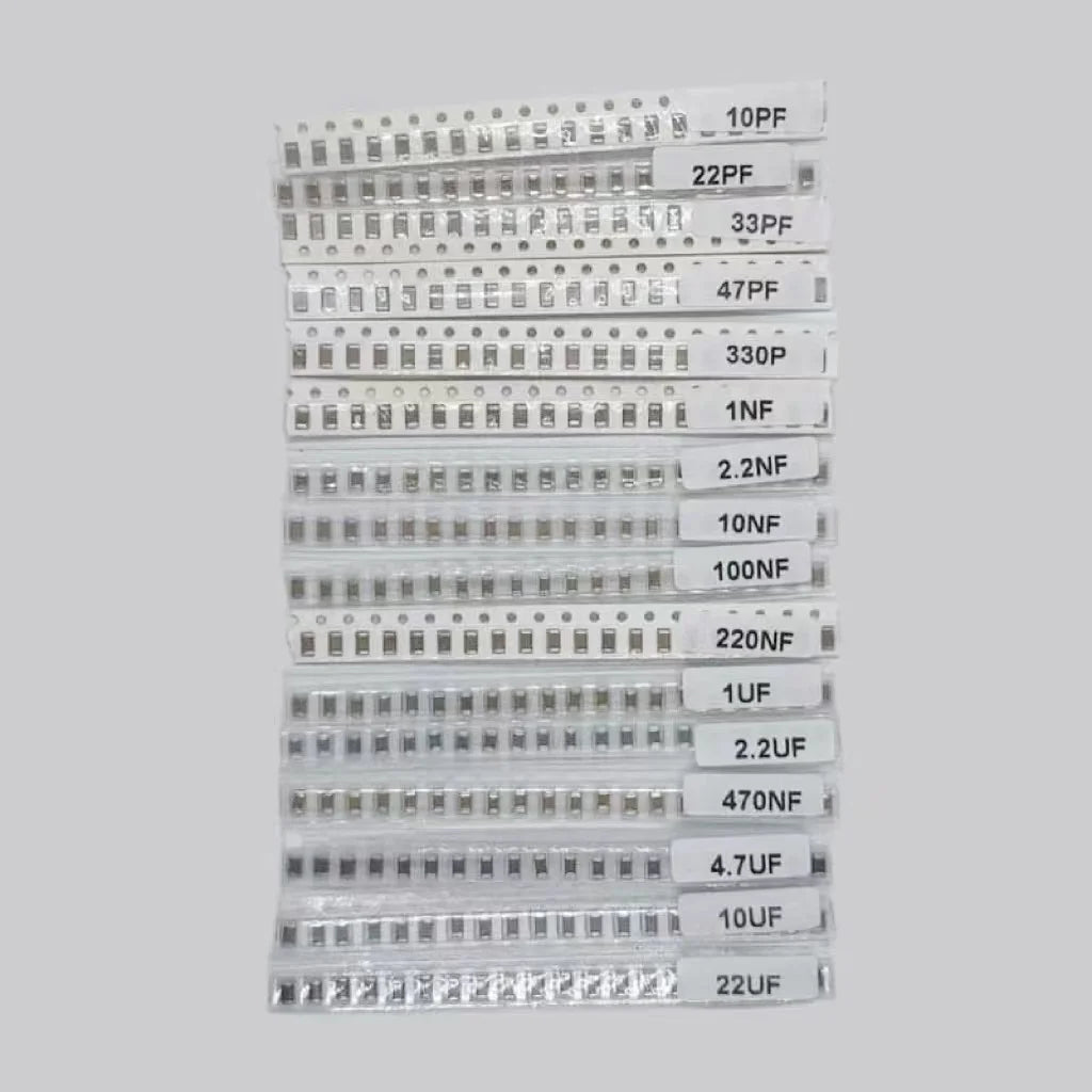 320 Piece 1206 SMD Capacitor Kit 16 Values from 10pF to 22uF