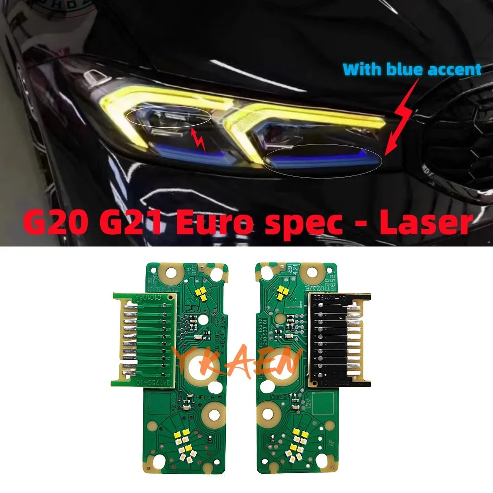 Angel Eye DRL LED Module Board For 2023 2024 BMW G20 Yellow DRL G21LCI 330i 330e iDrive xDrive US version