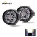 2PCS Work Lights 6 LED Motorcycle Headlight Spot Light Water