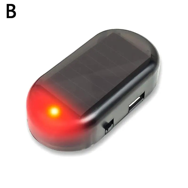 Car Fake Security Light Solar Powered Universal Warning LED Light Alarm Lamp Anti-Theft Caution Strobe Signal Security System