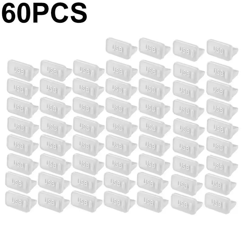 60/40/20/10PCS USB A Dust Plugs for Laptop Notebook PC USB Charging Ports Protectors Silicone Dustproof Caps Dustplug Cover