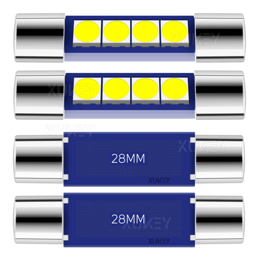 4 Pack 29 28mm LED Fuse 6614F 6612F TS-14V1CP LED Festoon Bu