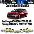 LED Interior Light Kit for Peugeot B9 T9 2008-2012 - Canbus Error-Free Interior Bulbs