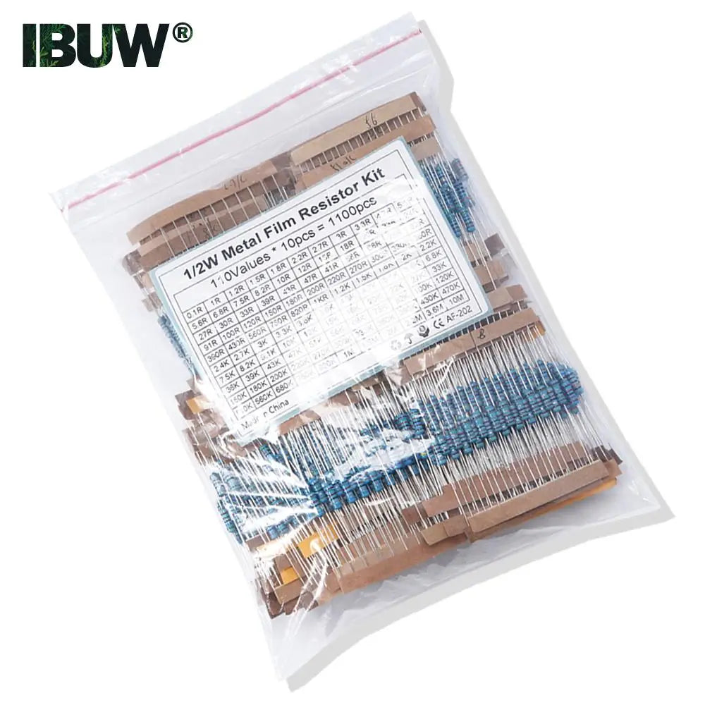 1/4W 1/2W 1W 2W 3W Resistance Set 1% Metal Film Resistor Ass