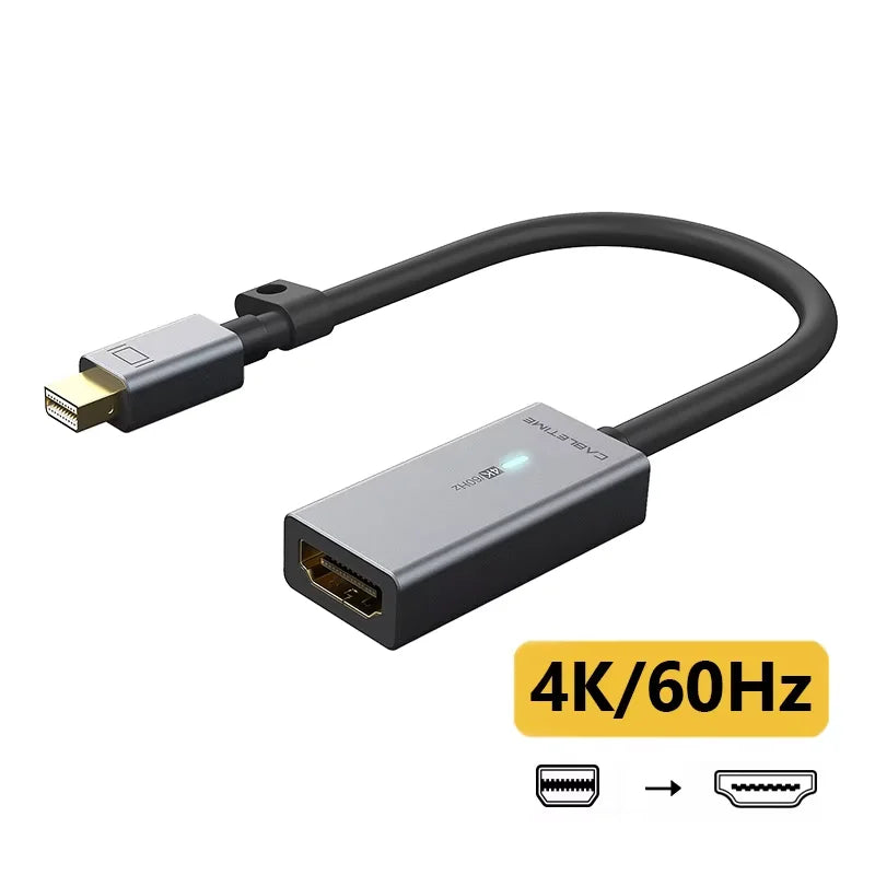 CABLETIME Mini DisplayPort to HDMI Adapter 4K 60HZ Mini DP to HDMI LED Converter for MacBook Air 13 Surface Pro 4 Thunderbolt