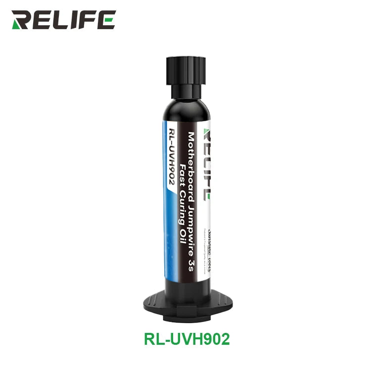 RELIFE RL-UVH902 UV Transparent Curing Solder Mask for Mobile Phone Repair Jumping Wire Quick Dry Curing Welding Paste Flux Oil