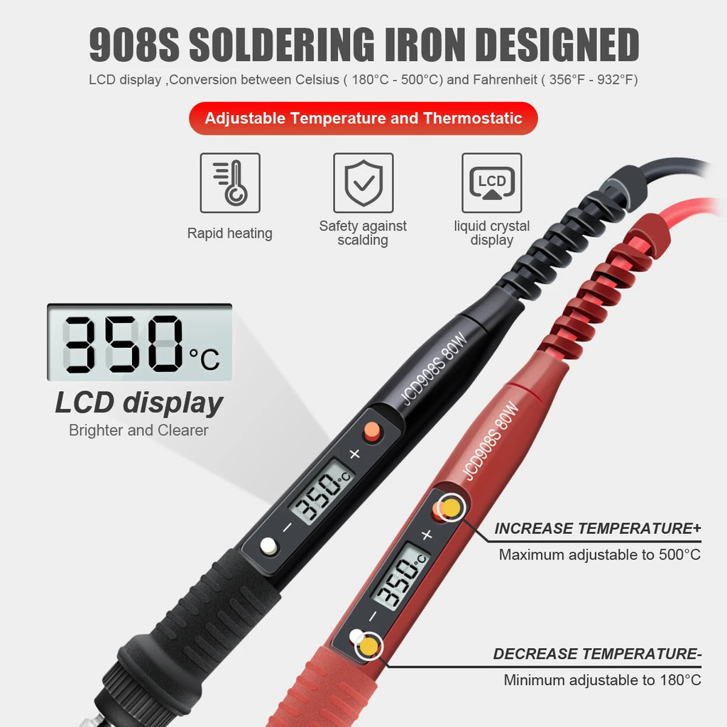 JCD 60W/80W Electric Soldering Iron Adjustable Temperature D