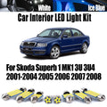 13-Piece LED Interior Light Kit for Skoda MK1 2001-2005 - Canbus Error-Free Interior Bulbs