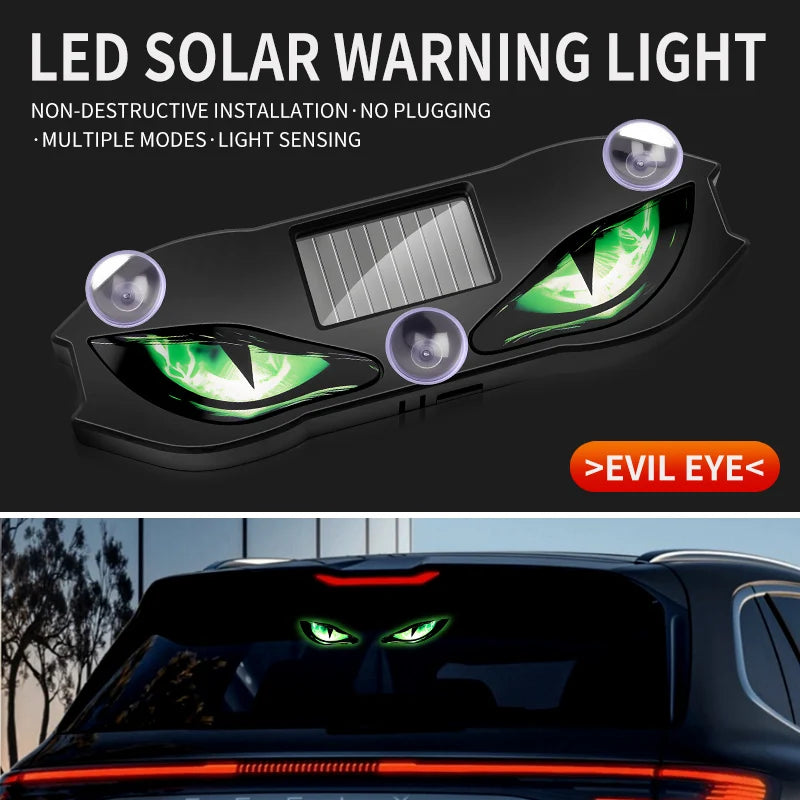 LED solar powered car warning light devil s eye ambient ligh