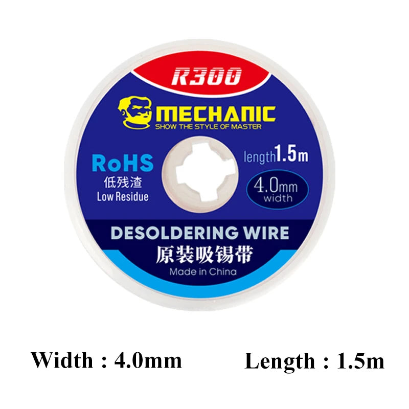 MECHANIC R300 Desoldering Mesh Braid Solder Wick Wire for Mobile Phone Computer PCB Welding Tin Remover BGA Repair Tools