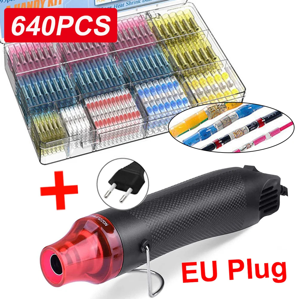 640/250PCS Waterproof Heat Shrink Butt Crimp Terminals Solde