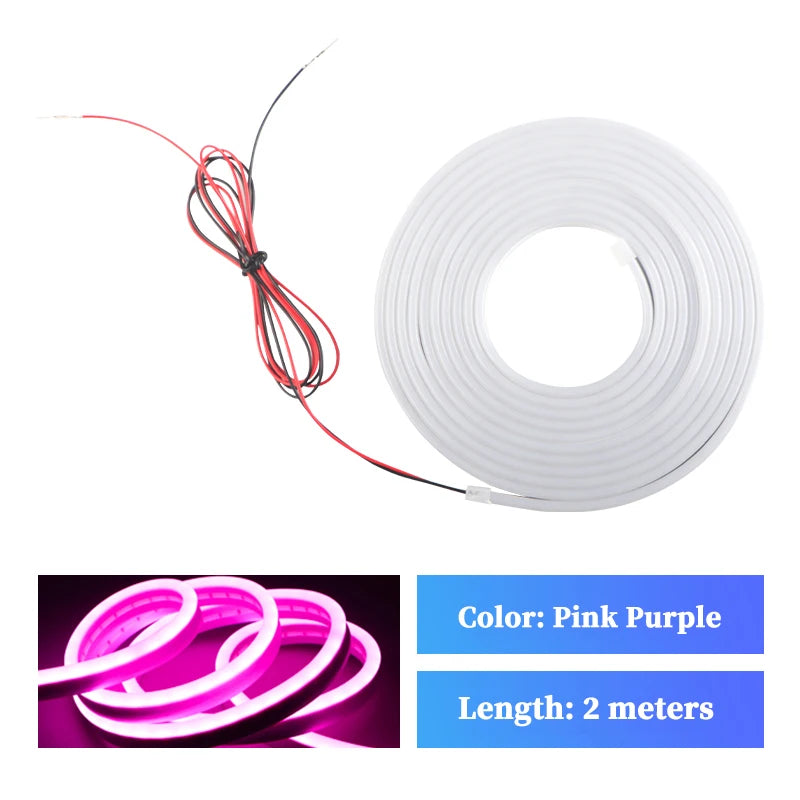 Car Trunk Light Ambient Decorative Atmosphere Lamp Led Flexible Strip Universal Ultra-bright Interior 12V