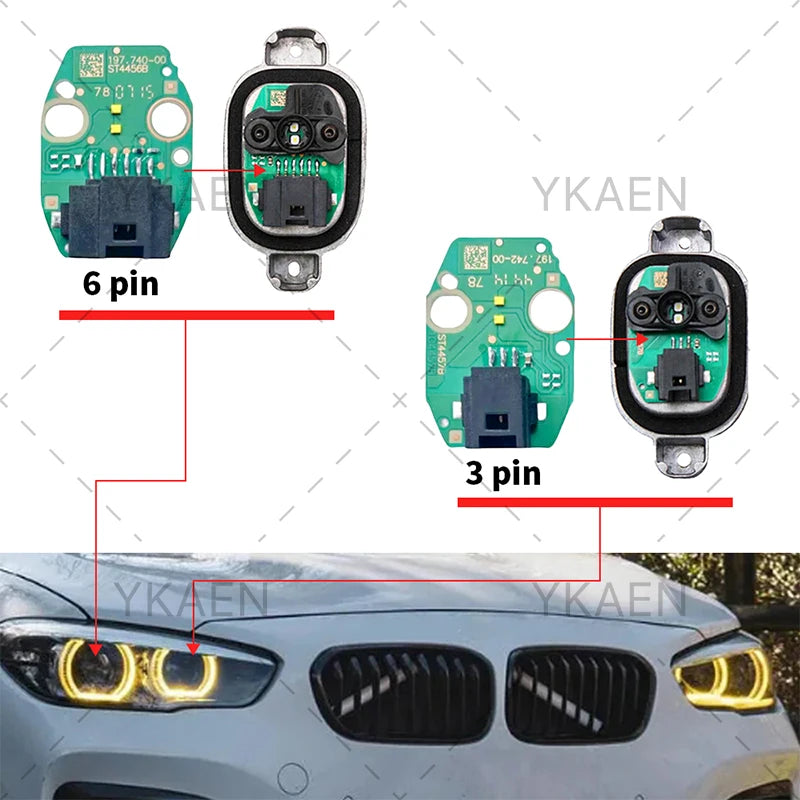 Angel Eyes DRL LED Board Module For 15-19 BMW 1 Series F20 F21 114d 118d 120i LCI Daytime Running Light for