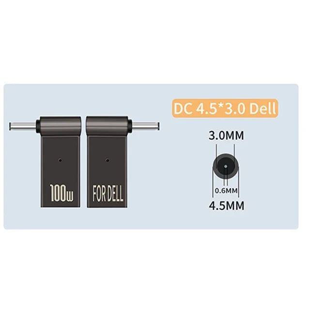 100W USB Type C Fast Charging Adapter Plug Connector Universal USB C Laptop Charger Converter for Dell Asus Hp Acer Lenovo
