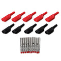 10 Sets 4mm Male Sheath Stackable Banana Plug Wire Solder Co
