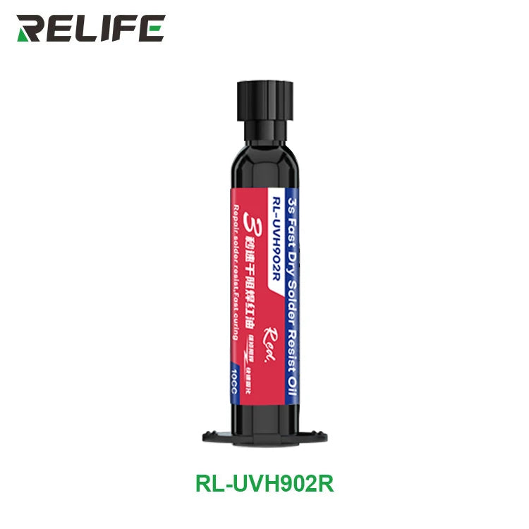 RELIFE RL-UVH902 UV Transparent Curing Solder Mask for Mobile Phone Repair Jumping Wire Quick Dry Curing Welding Paste Flux Oil