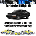 8-Piece LED Interior Light Kit for Toyota Corolla E100 E10 - Canbus Error-Free Interior Bulbs