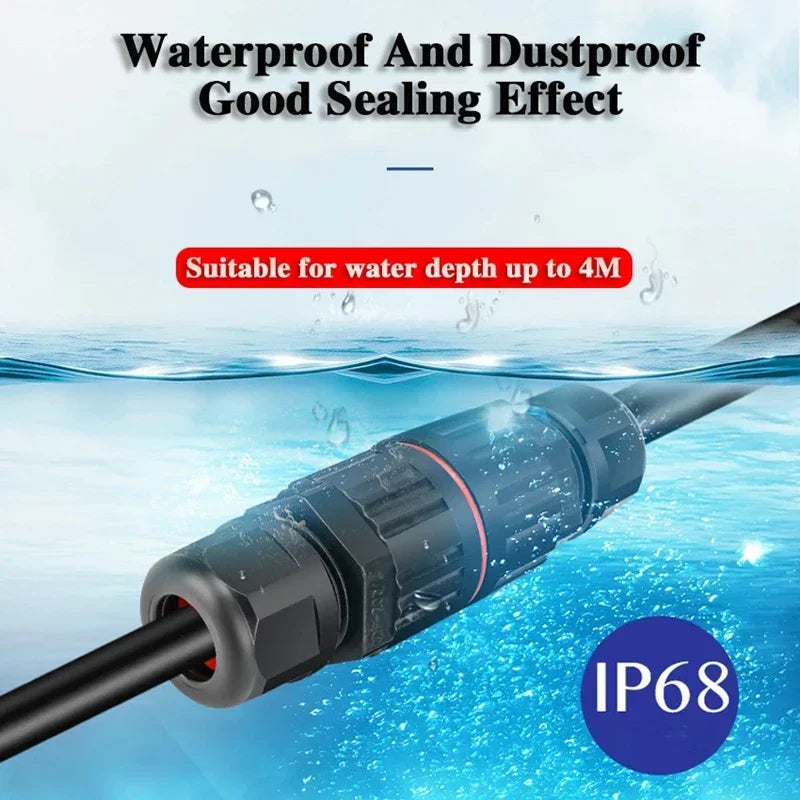 IP68 Waterproof Joint Wire Quick Connection Connector 2/3 Pi