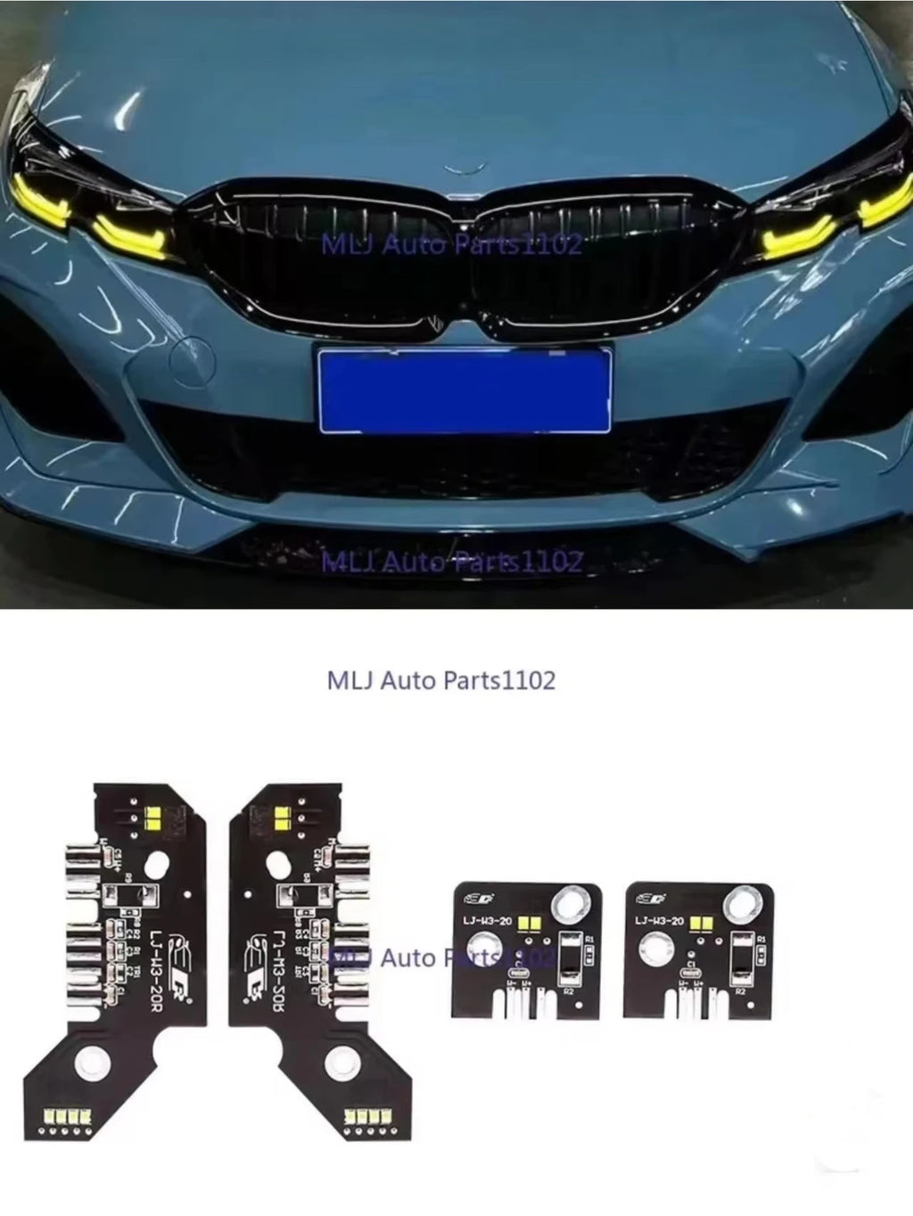 DRL LED Modules Board Set Fit Pre‑LCI Adaptive LED Headlight For BMW 3 Series G20 2019 2020 2021 2022 for BMW