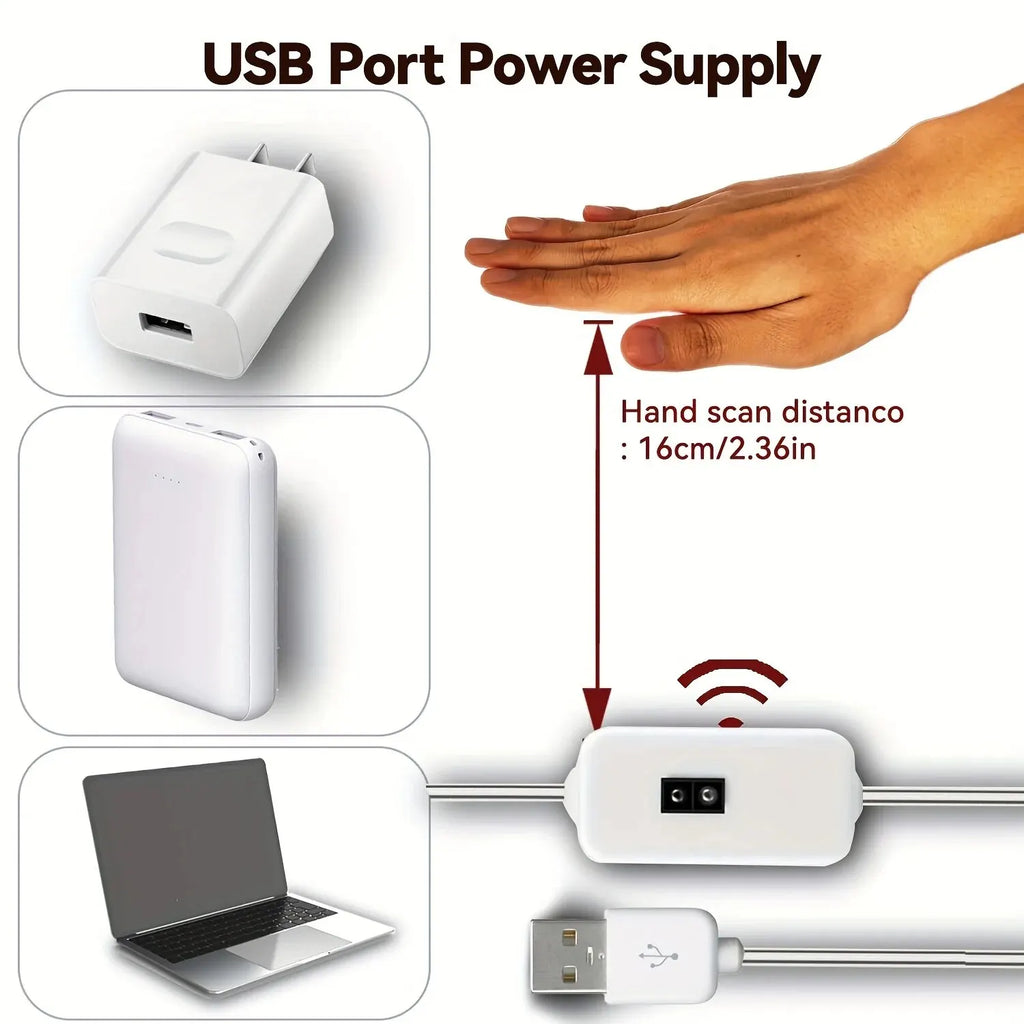 1M DC 5V LED Night Lamp USB Motion Sensor Dimming LED Strip 