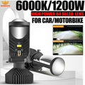 H4 Led Projector Headlights Bi Laser Lenses Mini Headlamps A