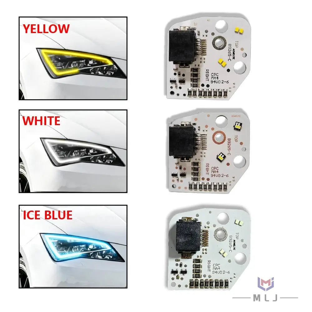 DRL Chip Board Angel Eyes Modified Daytime Running Light For VW SEAT Leon 2013-2016 Headlight Parts for VW