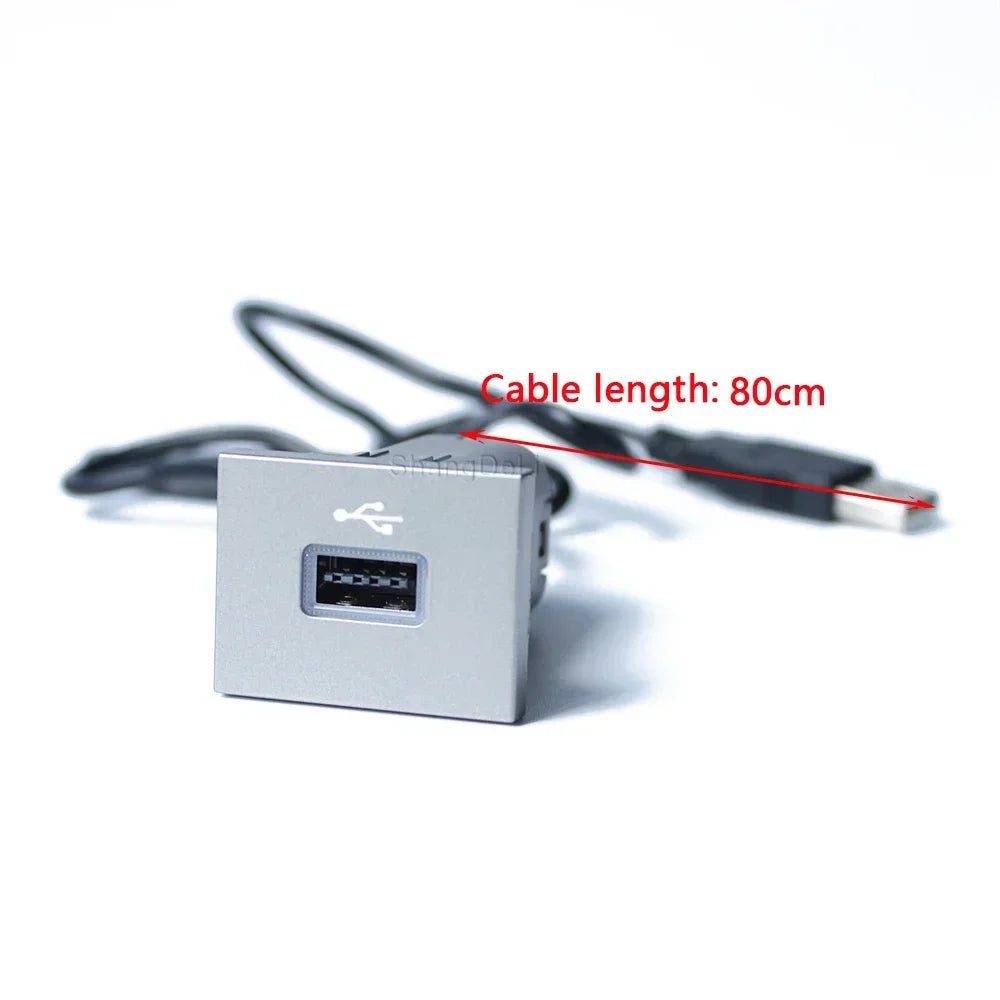 Car Black/Silver USB Input Adapter Audio Radio u-disk flash 