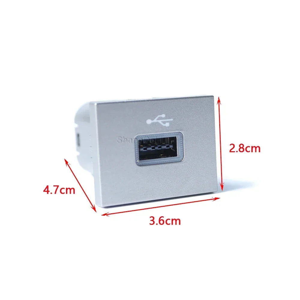 Car Black/Silver USB Input Adapter Audio Radio u-disk flash 