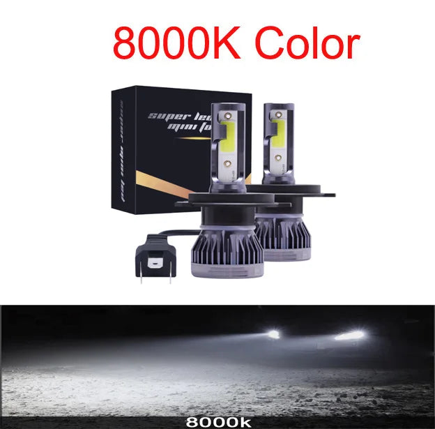 2Pcs LED H4 Car Headlight Bulbs H1 H7 H8 H9 H11 Headlamps Kit 9005 HB3 9006 HB4 Auto Driving Running Led Lamp 6000K 12000K
