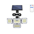 1 PACK Outdoor Motion Sensor Lamp 4-Head Solar Power Light 122 LED Solar Light Flood Lights 3000 Lumens 270 Lighting Range
