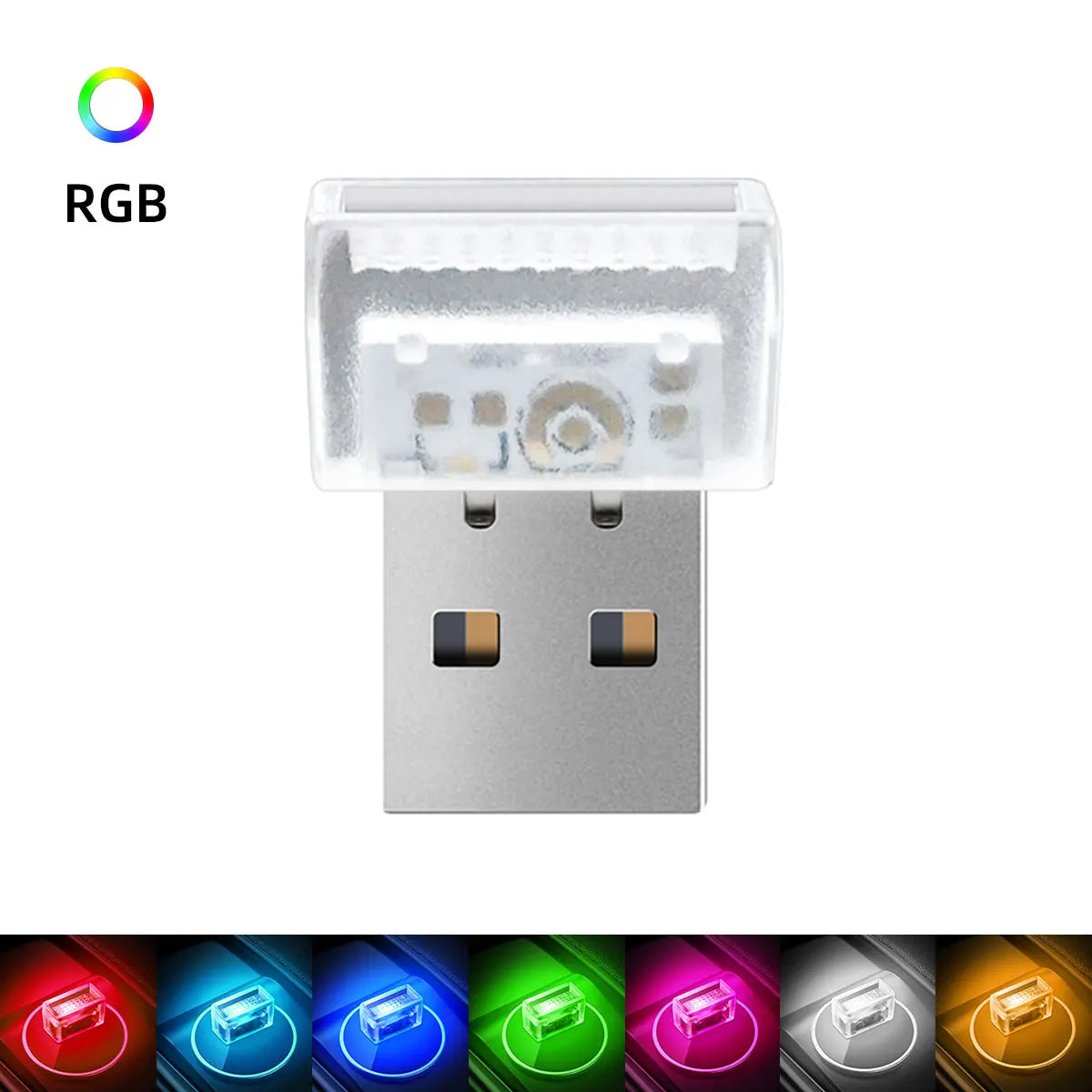 1pcs Mini USB LED Car Light Decoration Atmosphere Lights Universal Emergency Lighting Decorative Ambient Lamp for PC Flat Car