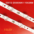 LED Backlight Strip for 2PCS LED Backlight strip for 55S12 B0101-000654 55S12-ZX3030A1-15X2KW - Replacement