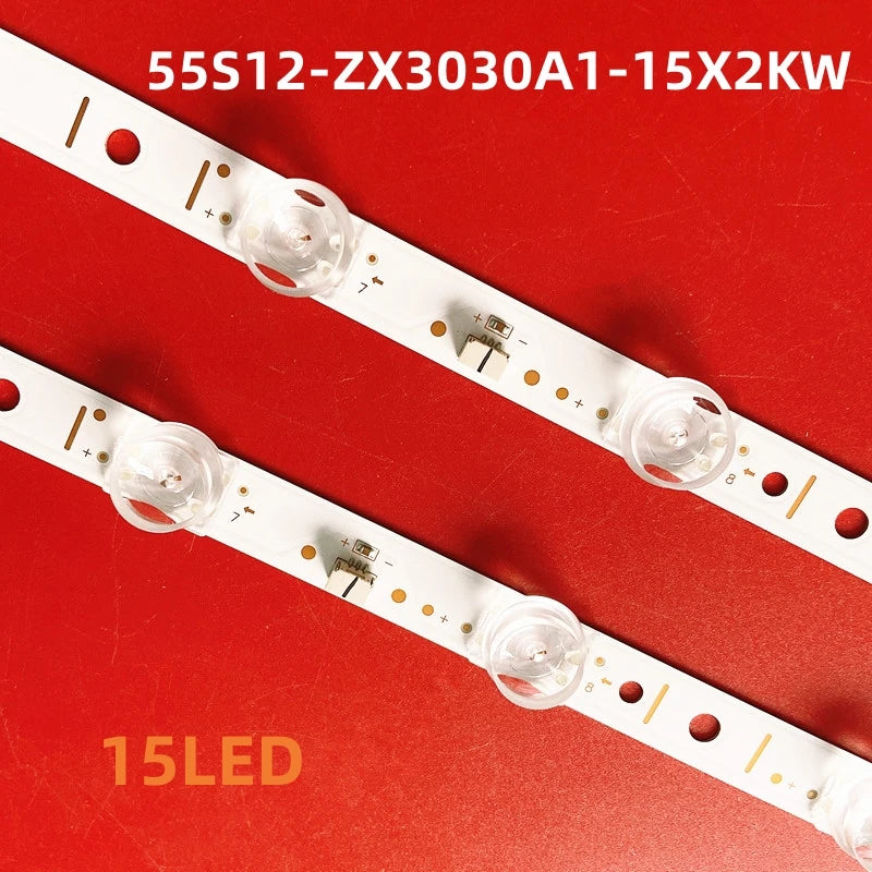 LED Backlight Strip for 2PCS LED Backlight strip for 55S12 B0101-000654 55S12-ZX3030A1-15X2KW - Replacement