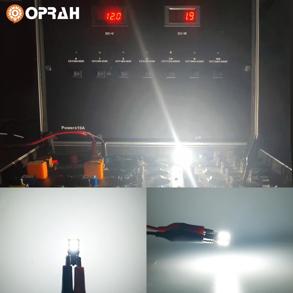 Oprah 2PCS T10 W10W W5W Canbus Light Bulbs Super Bright 4014
