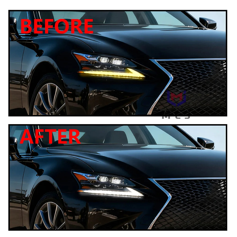 DRL Light Guide Tube For Lexus LS460 2013-2016 Headlight Daytime Running Light Angel Eye Replacement Tube for