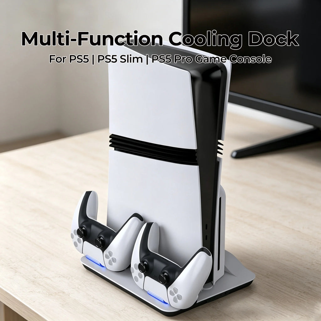 Multi-Functional Vertical Cooling Stand For PS5/PS5 Slim/PS5