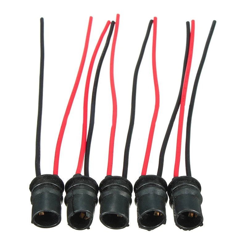 10Pcs T10 W5W Car Wedge Light Bulb Socket Connector Holder E
