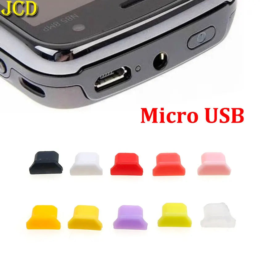 JCD 10pcs Micro USB Silicone Dust Plugs Universal Charging P