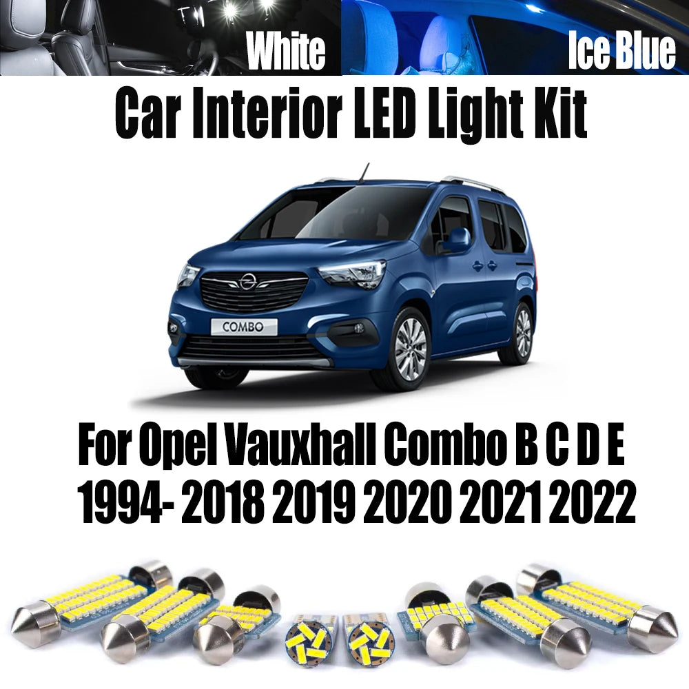 LED Interior Light Kit for Opel 1994-2019 - Canbus Error-Free Interior Bulbs