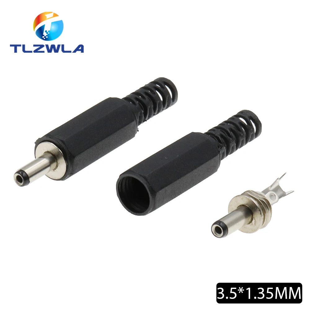 10PCS DC Power Plug 5.5 2.1mm 5.5 2.5mm 3.5 1.35mm 6.3 3.0mm Adapter Connector Plug 2.5X0.7MM