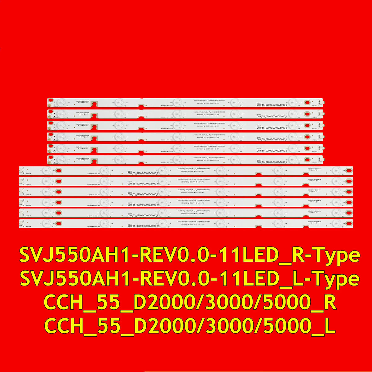 LED Backlight Strip for 55D2000 55D3000 55D3700I 55U3 55S1 55N1 LB-C550F14-E4-S-G1-DL9 DL10