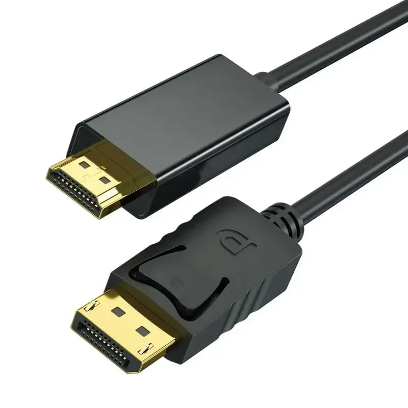 4K Ultra HD DisplayPort to AV Cable Connector High Speed Video Transmission Cord for Laptop Monitor Projector Audio Connection
