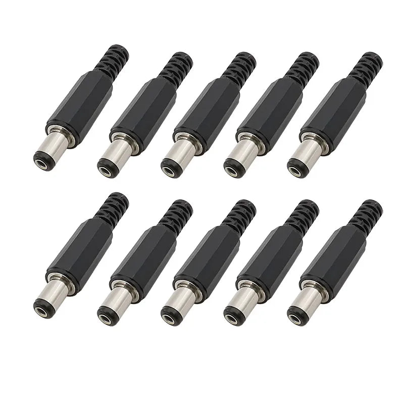 10Pcs/lot DC Power Male Plug 5.5mm x 2.1mm Connector Solderi
