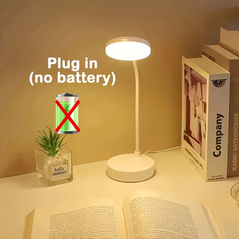 LED Desk Lamp With USB Charging Port Flexible LED White Ligh